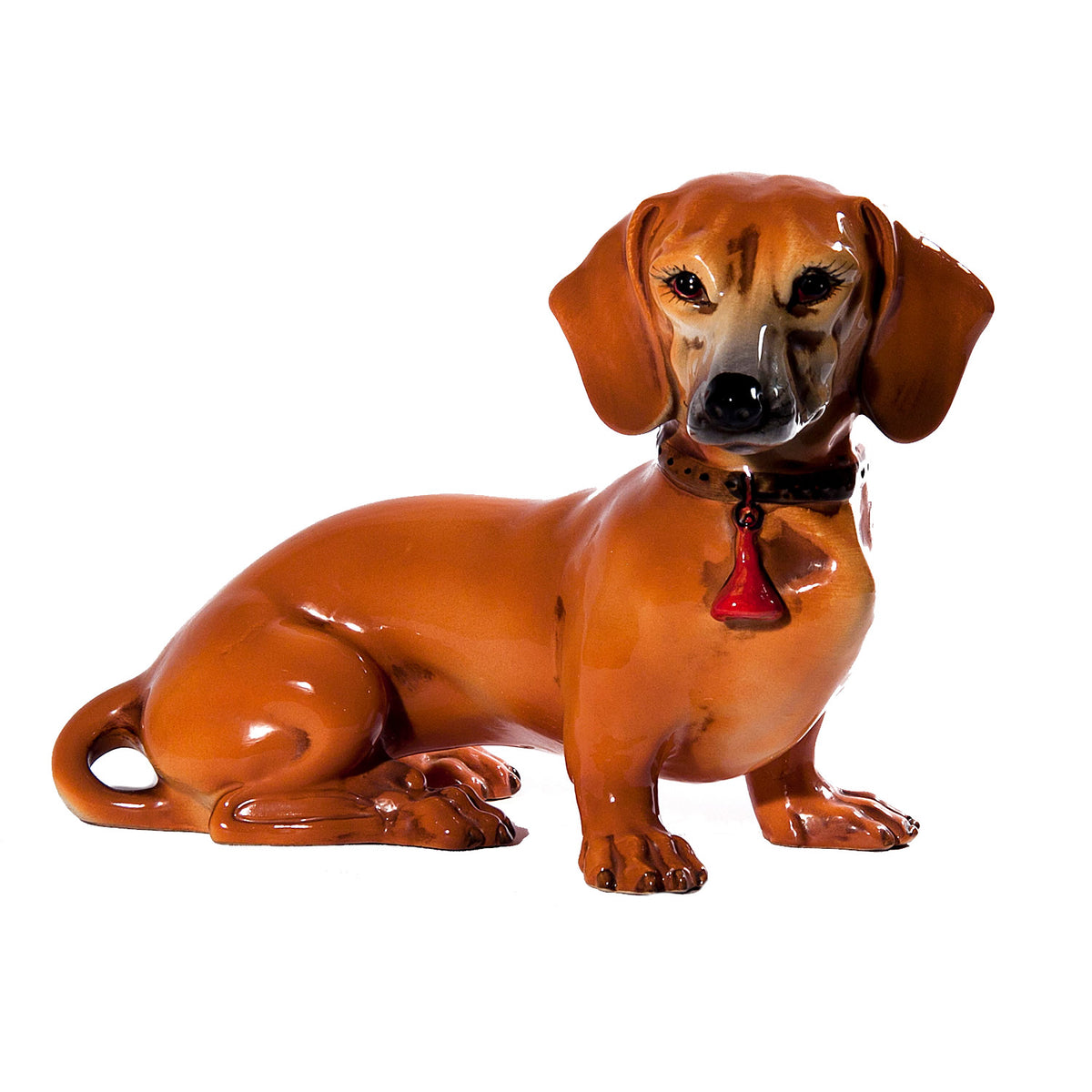 Brown Dachshund SculptureItalian Ceramic — AllSculptures