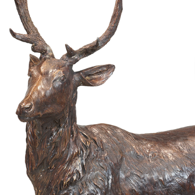 Deer Family Bronze 4-Piece Sculpture Set