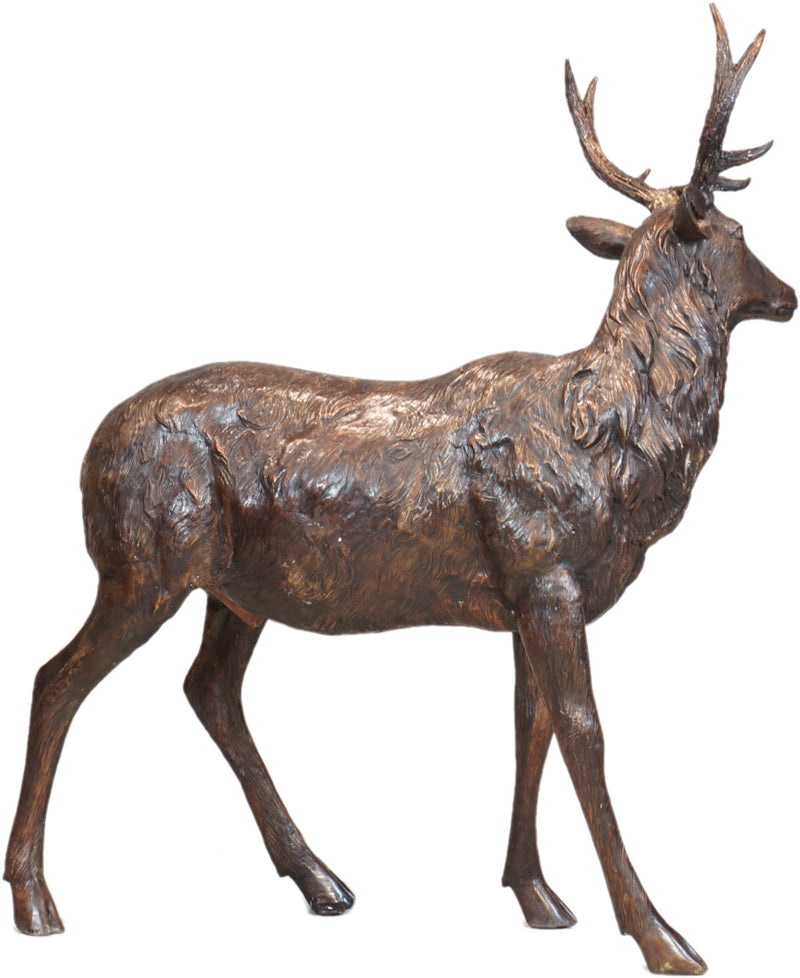 Deer Family Bronze 4-Piece Sculpture Set