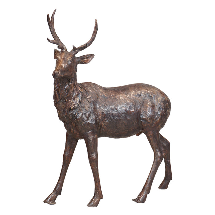 Deer Family Bronze 4-Piece Sculpture Set