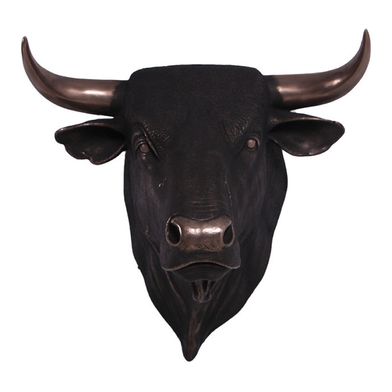 Bull Wall Sculpture Bronze Finish