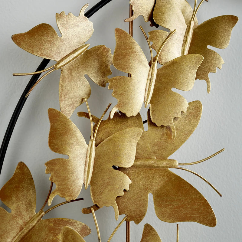 Butterfly Wreath Metal Wall Art