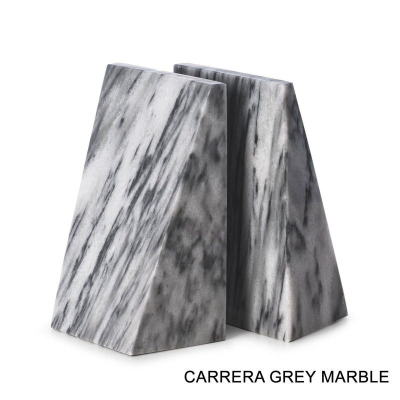 Marble Wedge Bookends- Multiple Color Options