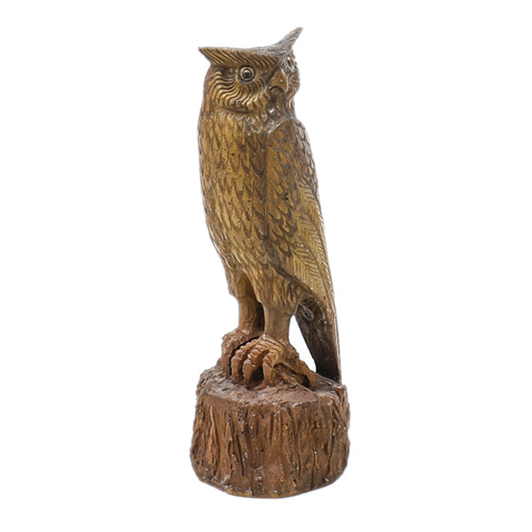Carved Owl Garden Statue