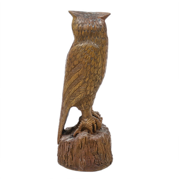 Carved Owl Garden Statue