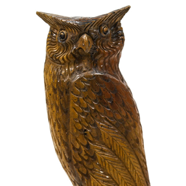 Carved Owl Garden Statue