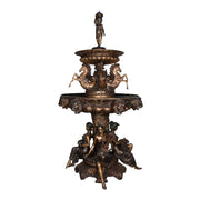 Cherub With Horses Bronze Fountain