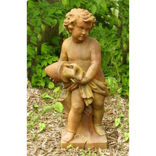 Cherub with Jug Garden Statue