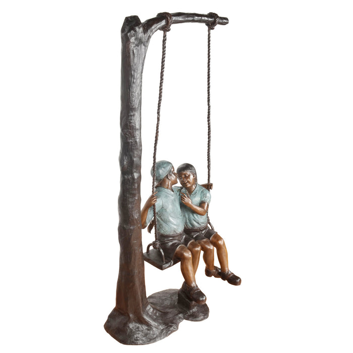 Jacob & Emily-Children on Swing Bronze Sculpture