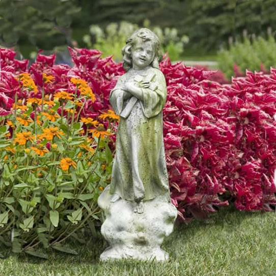 Christ Child with Cross Garden Statue