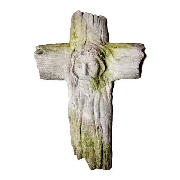 Christs Face on Cross Wall Plaque