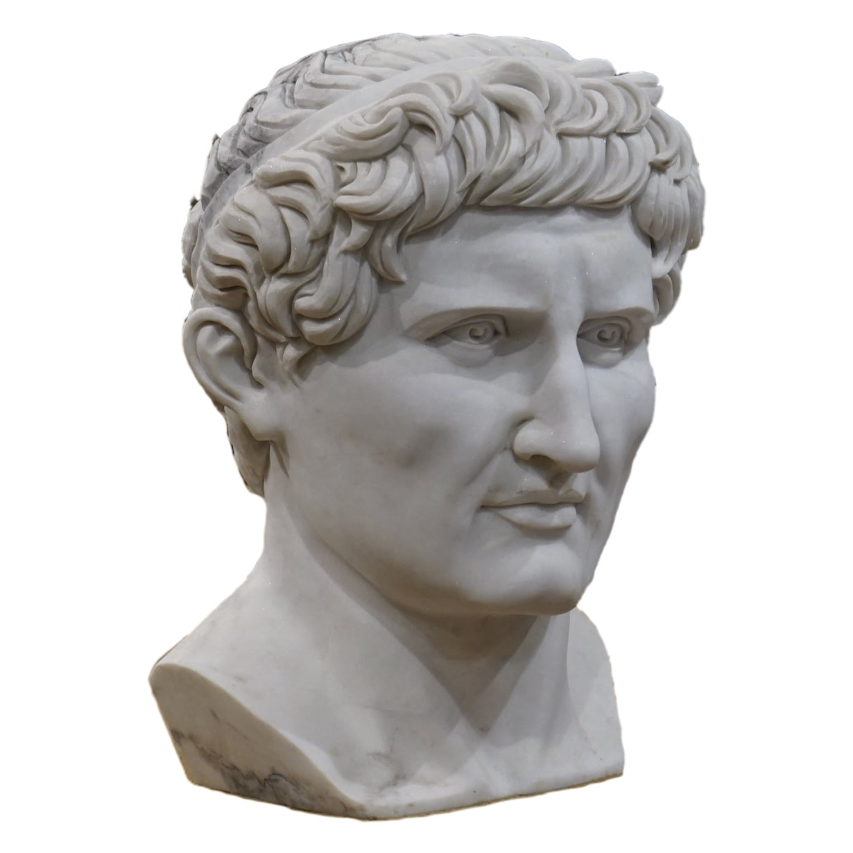 Classic Roman Bust-White Marble — AllSculptures