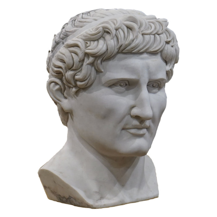 Classic Roman Bust-White Marble