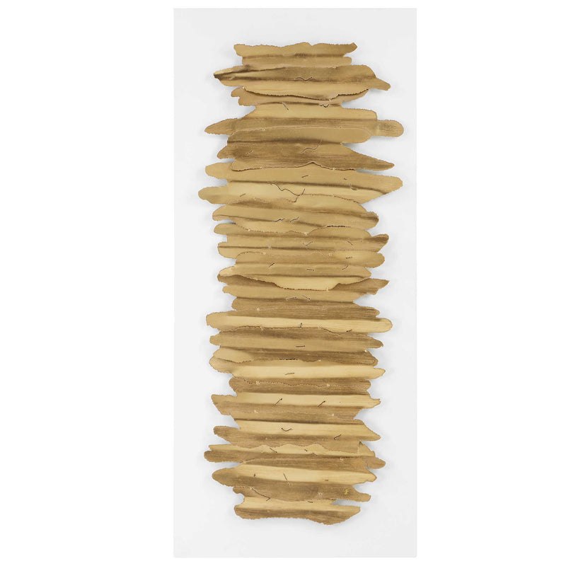 Composition of Ivory & Gold- Metal Wall Art