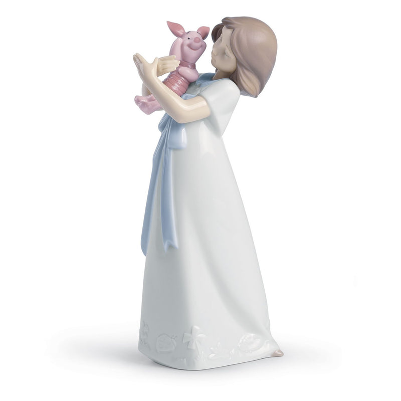 Cuddles with Piglet Porcelain Figurine by NAO