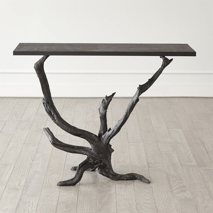 Driftwood Console Table In Iron 6