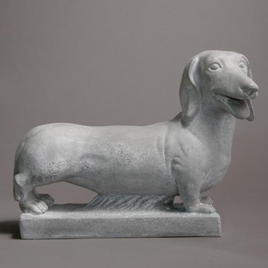 Dachshund On Base Statue