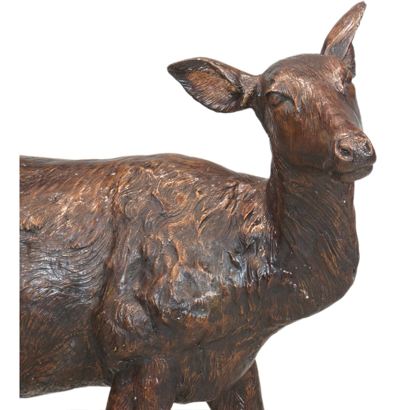 Deer Family Bronze 4-Piece Sculpture Set