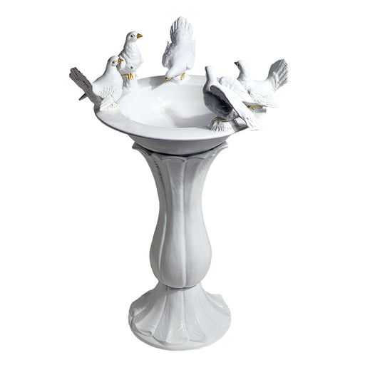 Doves Bird Bath-Italian Ceramic