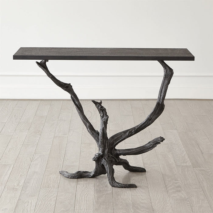 Driftwood Console Table In Iron 2