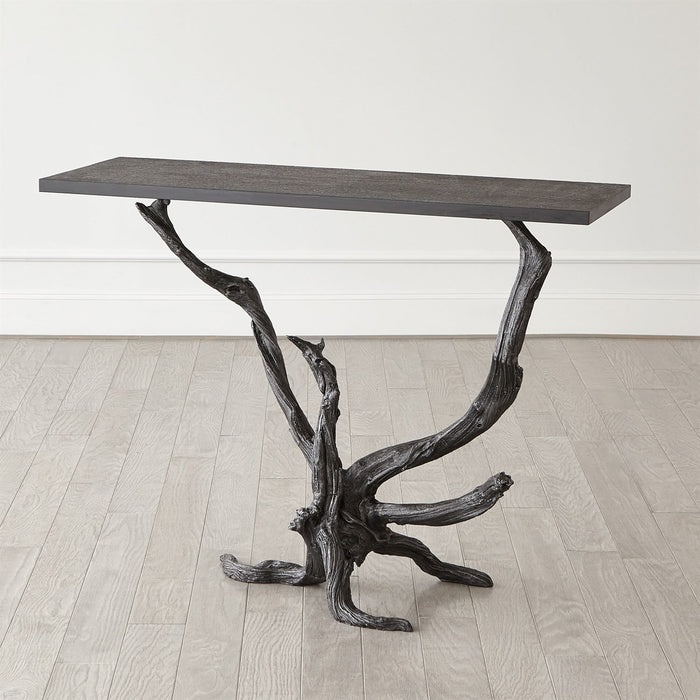 Driftwood Console Table In Iron 3