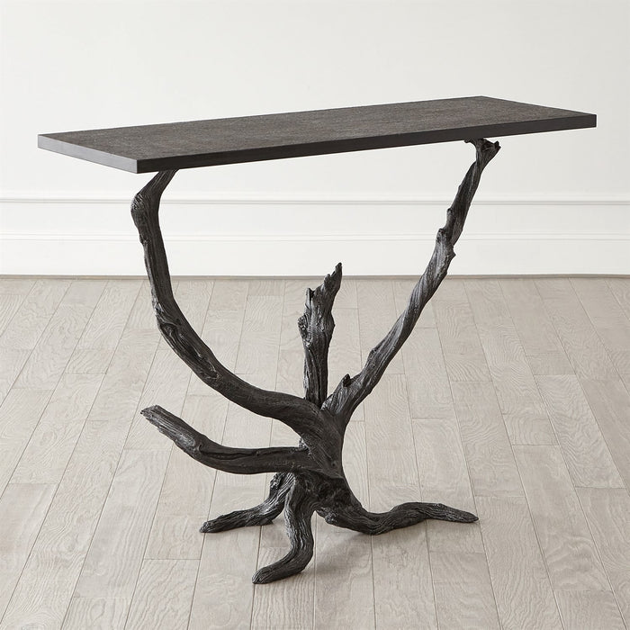 Driftwood Console Table In Iron 5