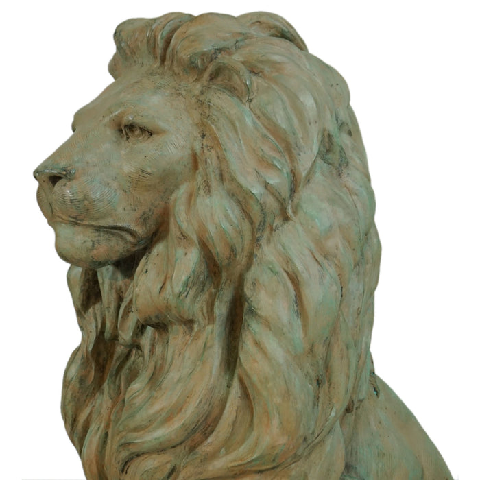 Bronze Estate Entrance Lion Sculpture Set