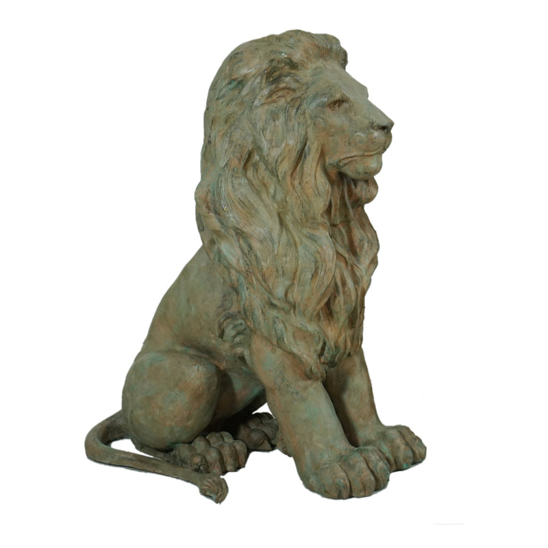 Bronze Estate Entrance Lion Sculpture Set