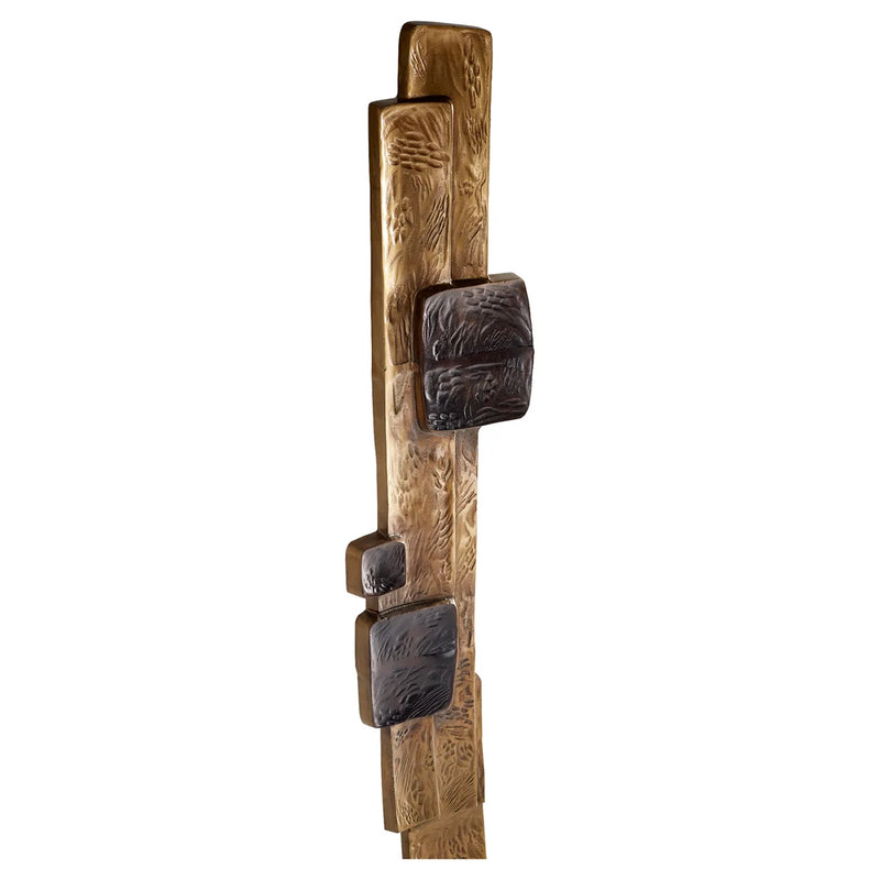 Earthy Geometric Floor Sculpture