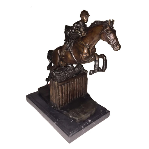 Equestrian Jumping Horse Bronze Sculpture