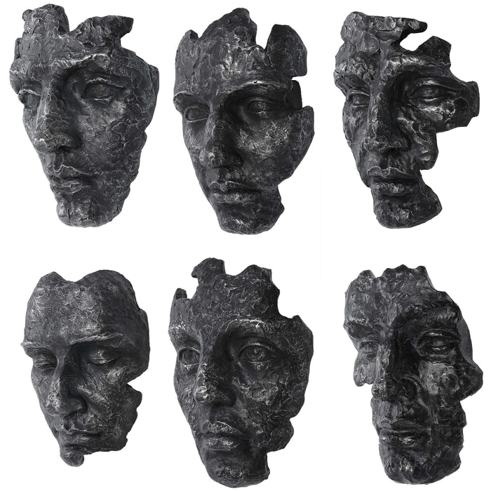 Faces VI-Wall Art Sculpture Set