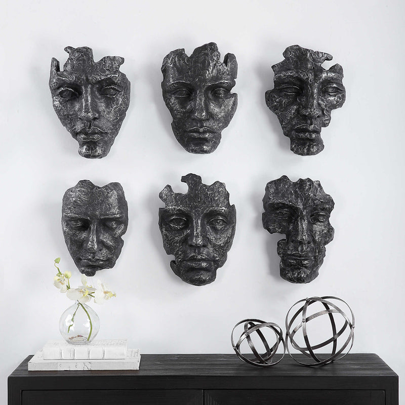 Faces VI-Wall Art Sculpture Set