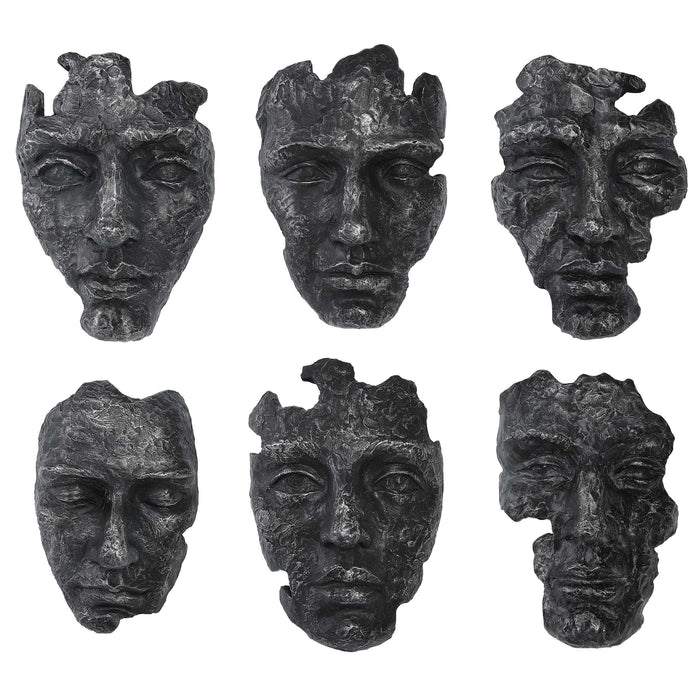 Faces VI-Wall Art Sculpture Set