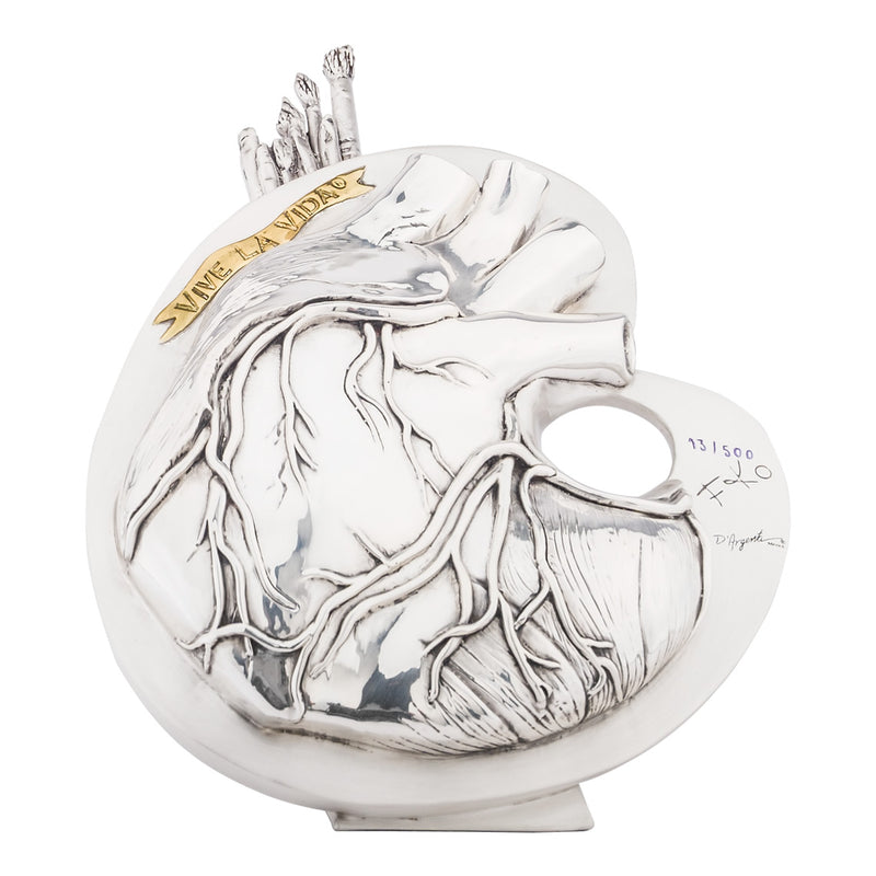 Brush Strokes Silver Sculpture by Frida Kahlo