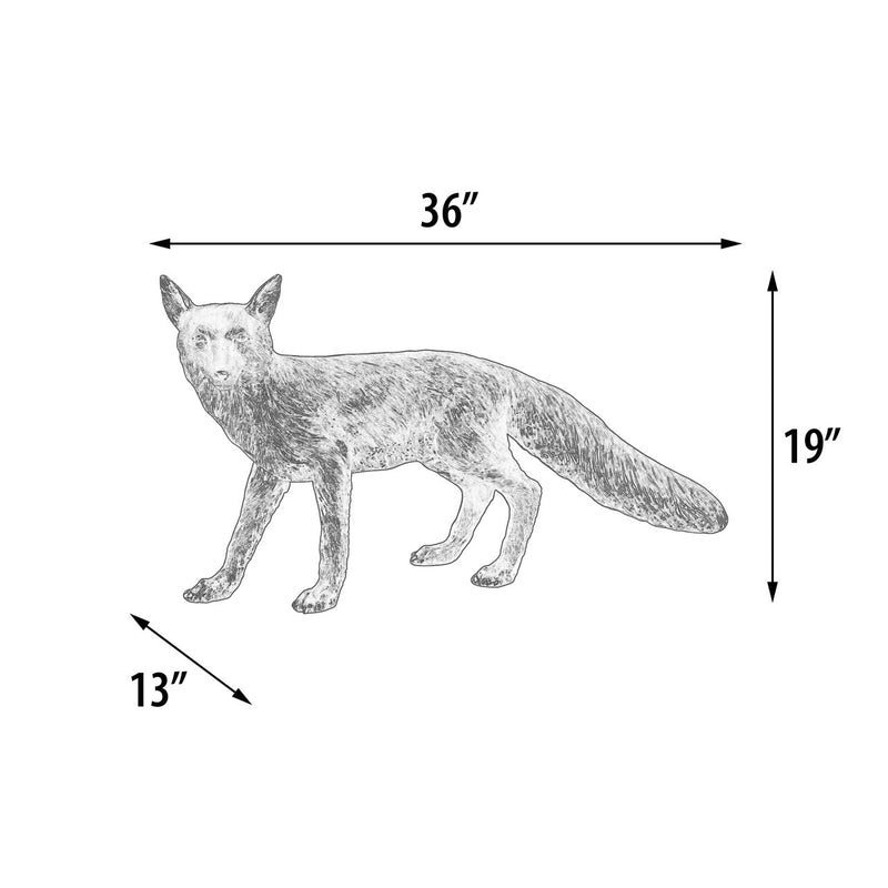 Bronze Fox Sculpture-36"L