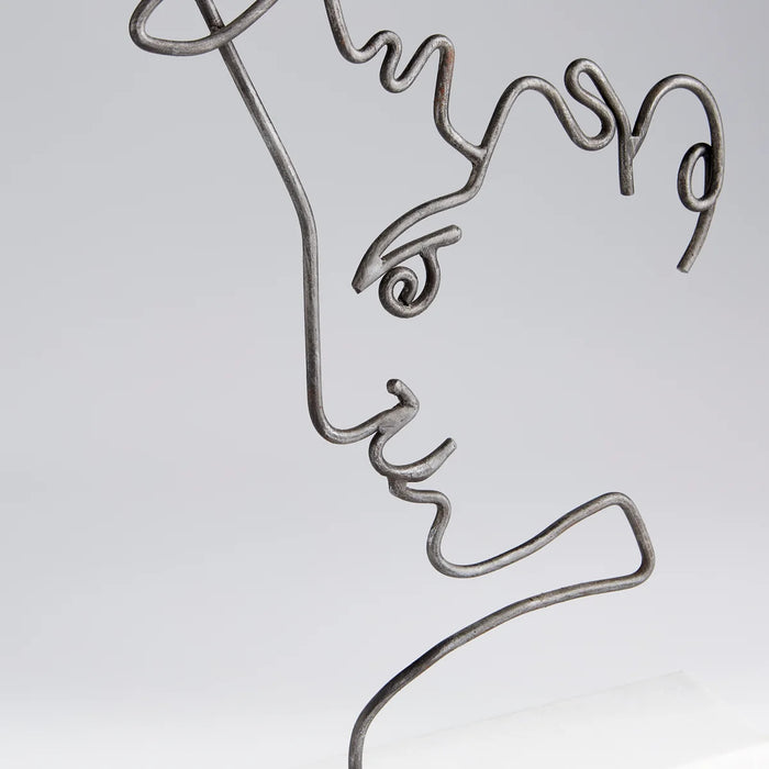 Face Line Modern Tabletop Sculpture