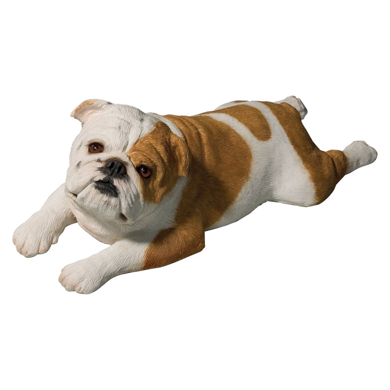 Fawn Bulldog Lying Down Statue by Sandicast