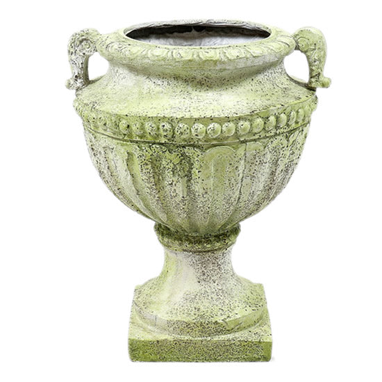 Fluted and Beaded Garden Urn