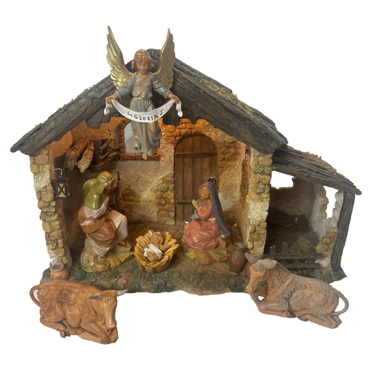 Fontanini 6 Piece Centennial Nativity Set with Lighted Stable
