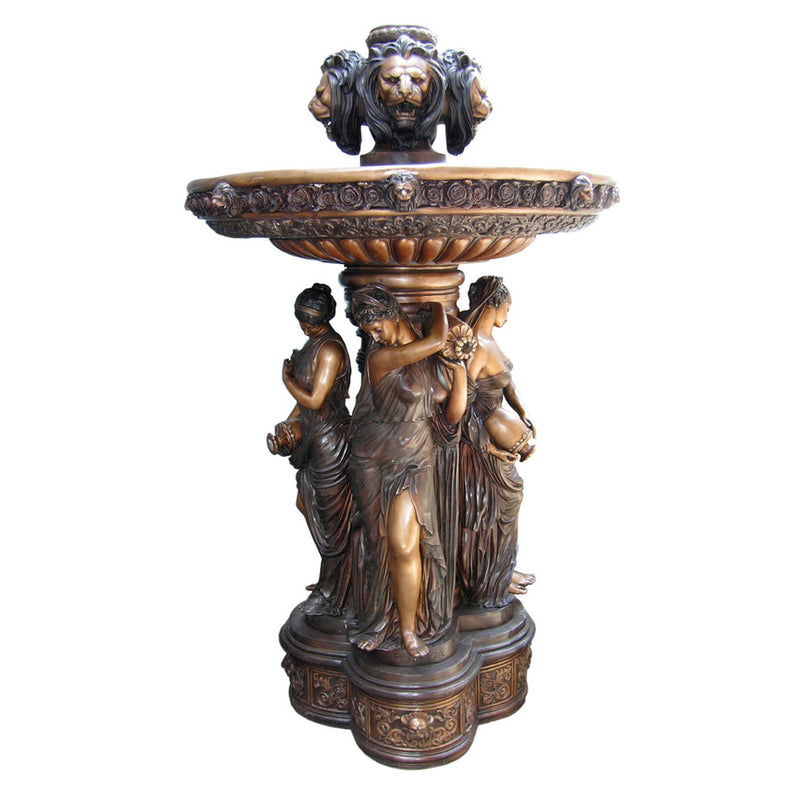 Four Seasons Ladies Bronze Fountain
