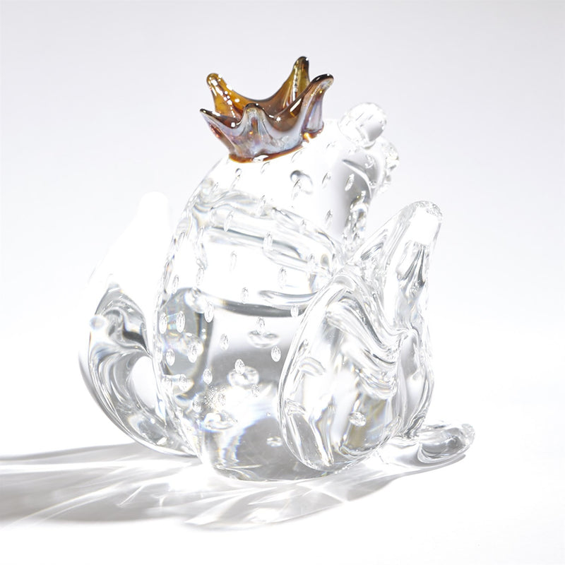 Frog Prince Art Glass Sculpture 2
