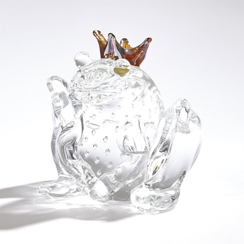 Frog Prince Art Glass Sculpture 3