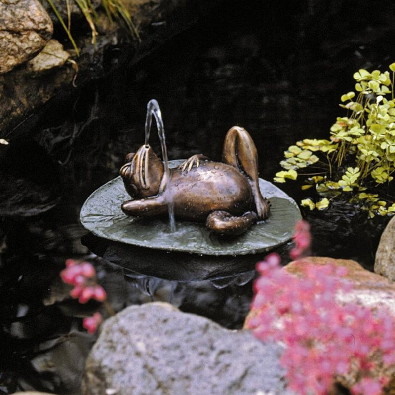 Frog on Lilly Pad Fountain-Bronze