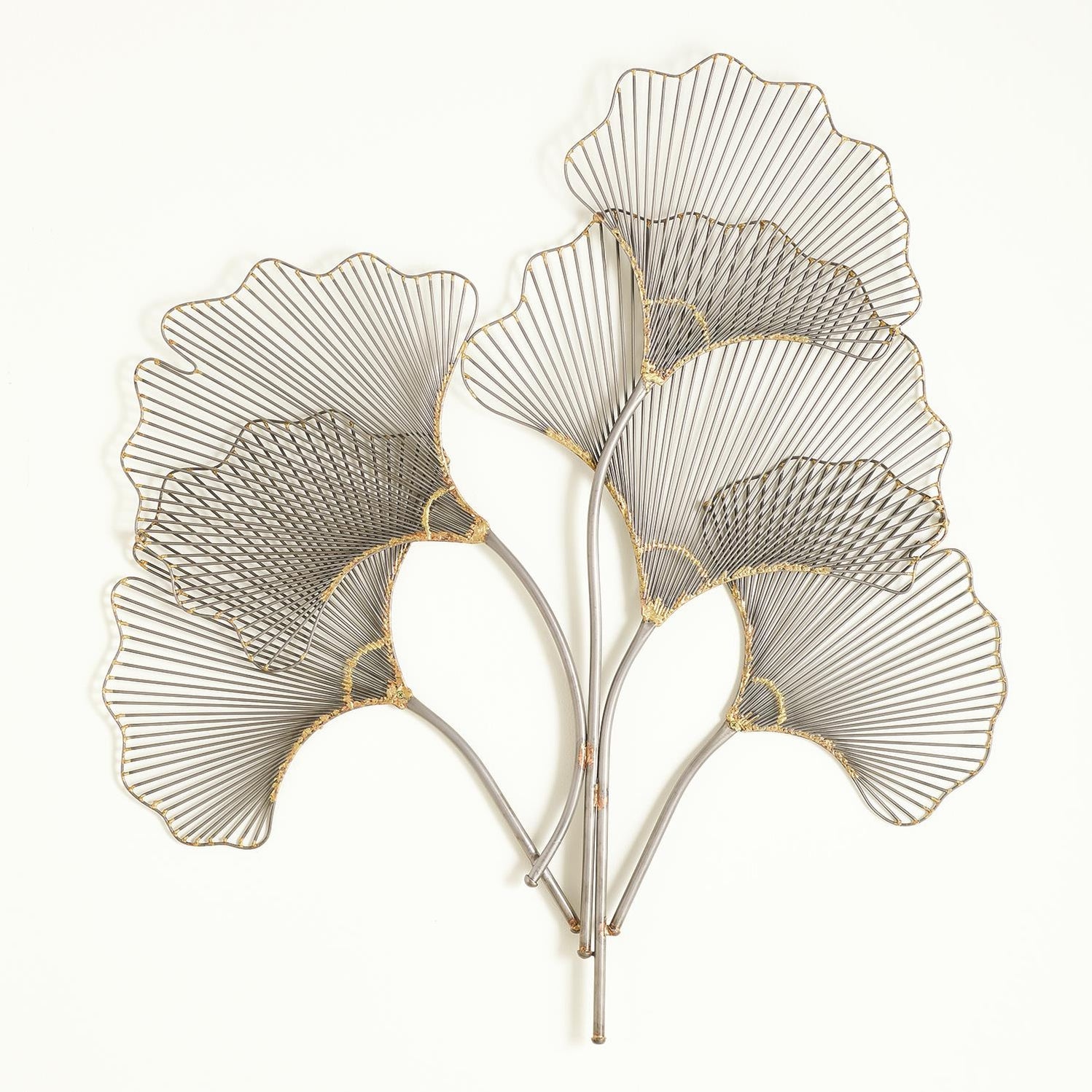 Ginkgo Leaf Metal Wall Art — AllSculptures