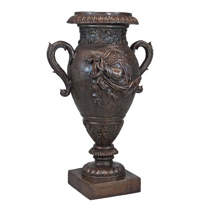 Guardian Angel Bronze Vase