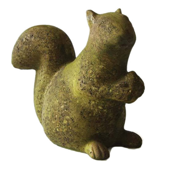 Garden Squirrel with Acorn Statue