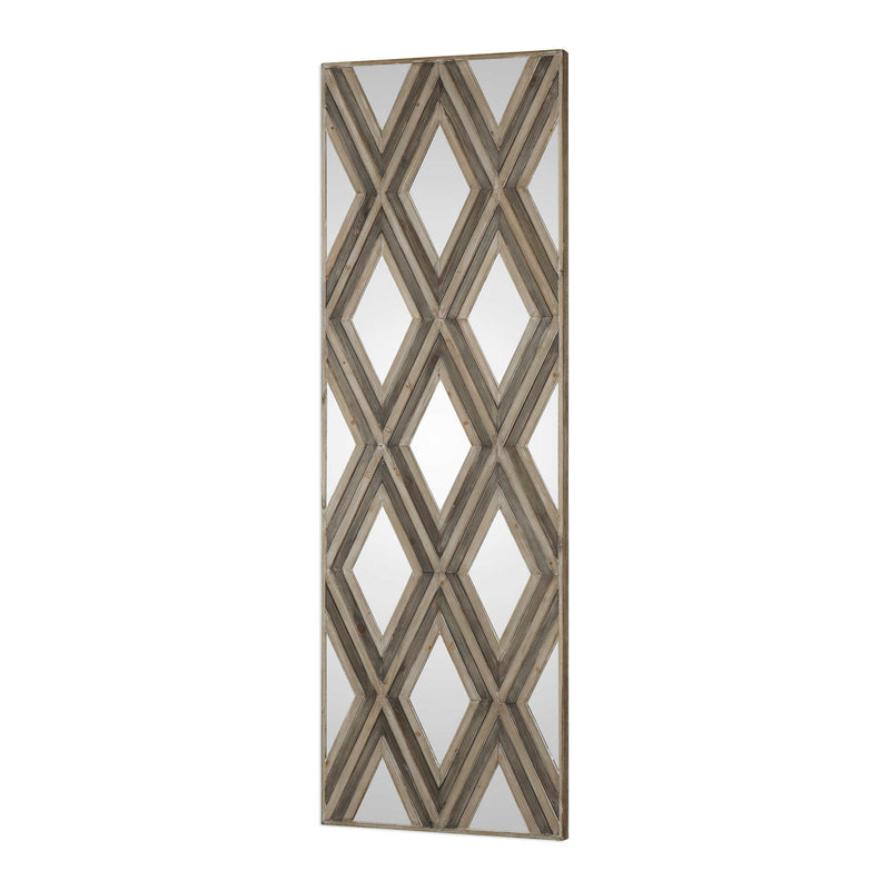 Classic Geometric Wood & Mirror Wall Art