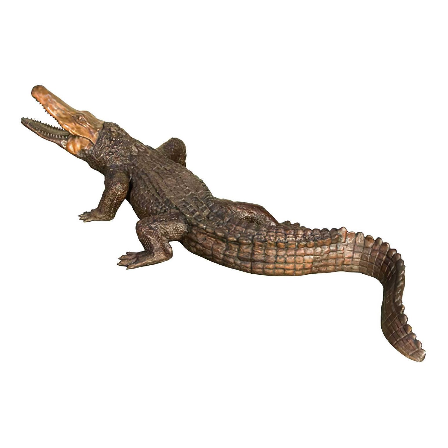 Giant Crocodile Bronze Sculpture — AllSculptures