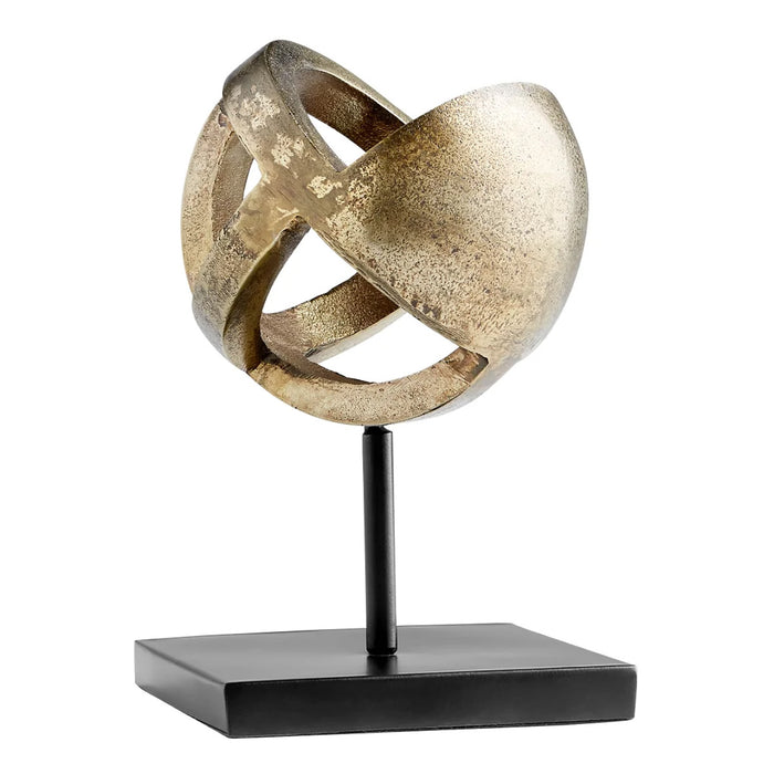 Gilded Deconstructed Sphere Sculpture