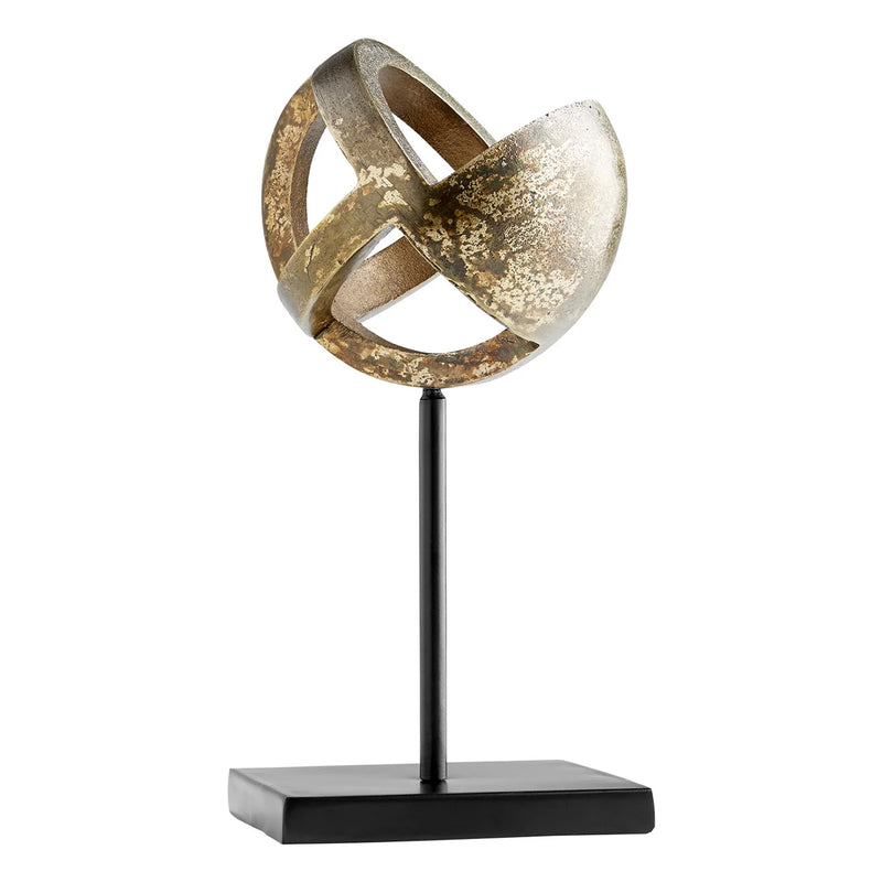 Gilded Deconstructed Sphere Sculpture